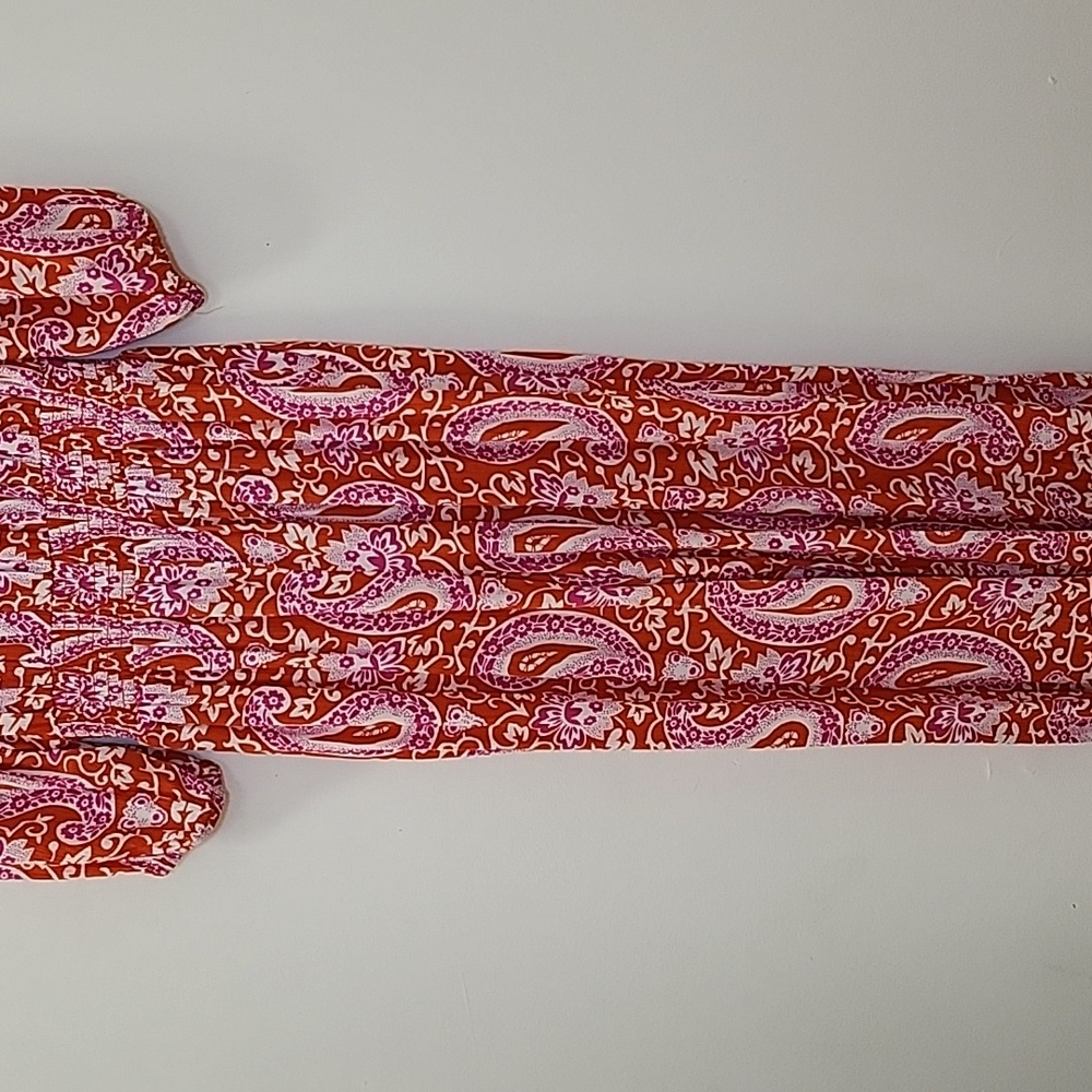 Boden Paisley Off-Shoulder Jumpsuit - Red and White Sz 8 - Picture 12 of 16